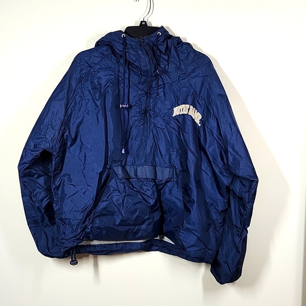 Steve and Barrys Notre Dame Pullover Windbreaker Hooded Pocket Football Mens XL